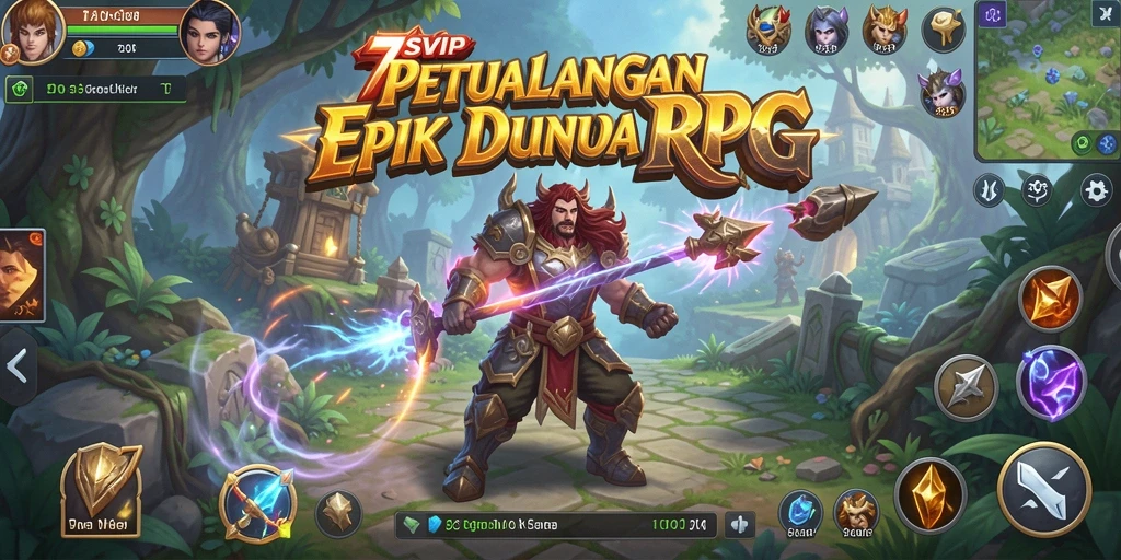 Tampilan gameplay 7SVIP dengan karakter berpetualang di dunia fantasi.
