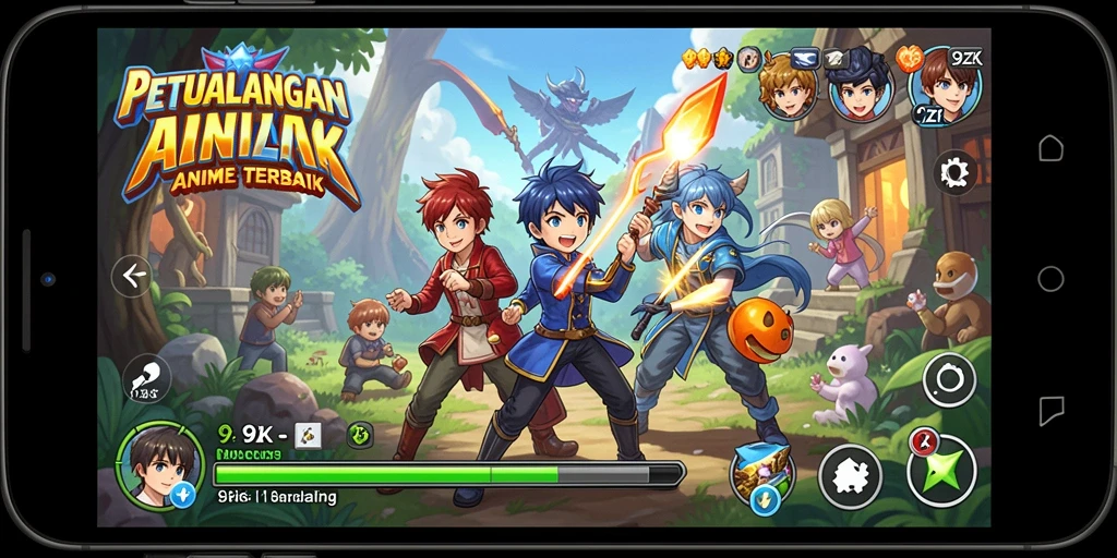 Gameplay seru 9ZK dengan karakter anime yang menarik.