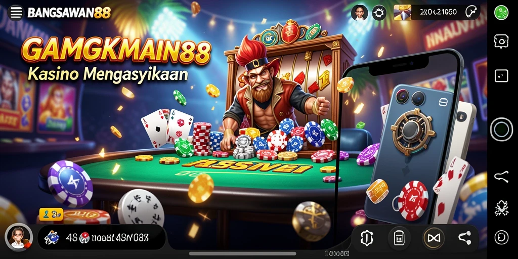 Tampilan gameplay kasino yang menegangkan dan menarik.