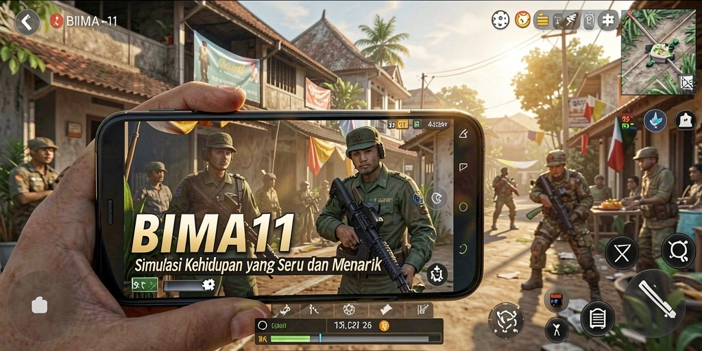 Gameplay menarik dari BIMA11 menunjukkan simulasi kehidupan yang dinamis.
