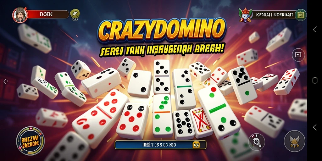 Tampilan gameplay seru dan mendebarkan dari CRAZYDOMINO.