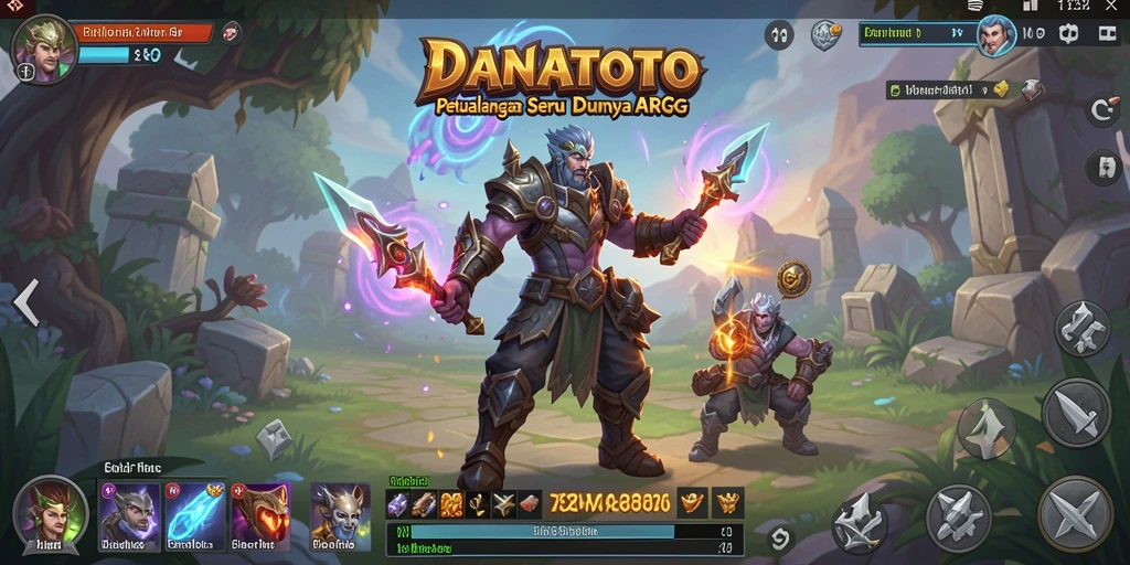 Gameplay seru DANATOTO dengan pertarungan menegangkan.
