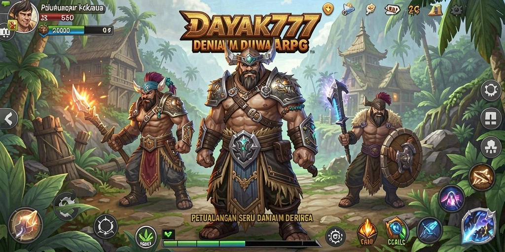 Tampilan gameplay seru dan dinamis dalam DAYAK777.