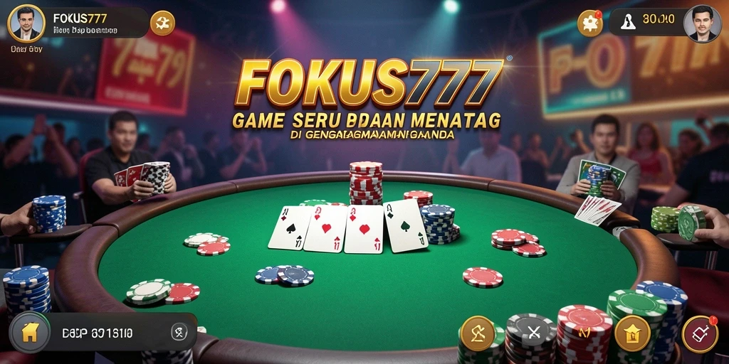 Tampilan menarik dari permainan poker FOKUS777 dengan grafis menawan.