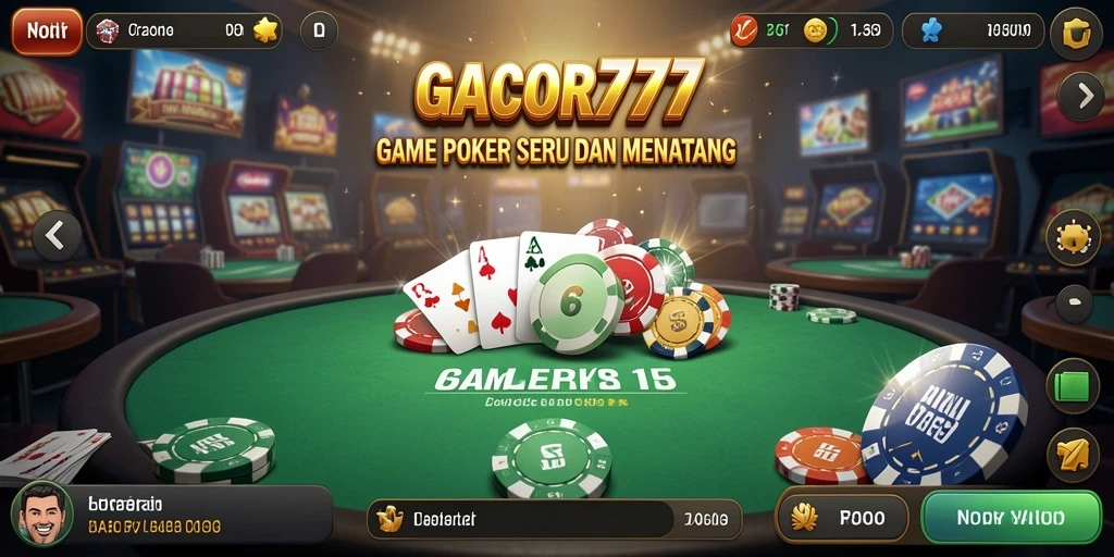 Screenshoot gameplay GACOR777 poker yang seru dan menantang.