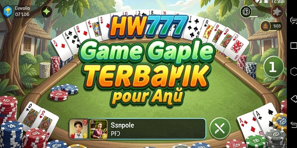 Tampilan gameplay HW777 yang menarik dan interaktif saat bermain Gaple.