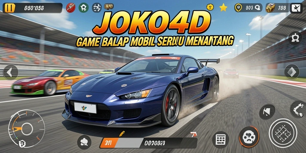 Tampilan gameplay JOKO4D dengan balapan yang cepat dan menegangkan.