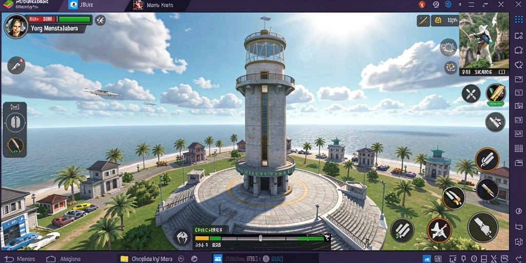 Tampilan gameplay menakjubkan dalam JTBLUE Tower Defense.