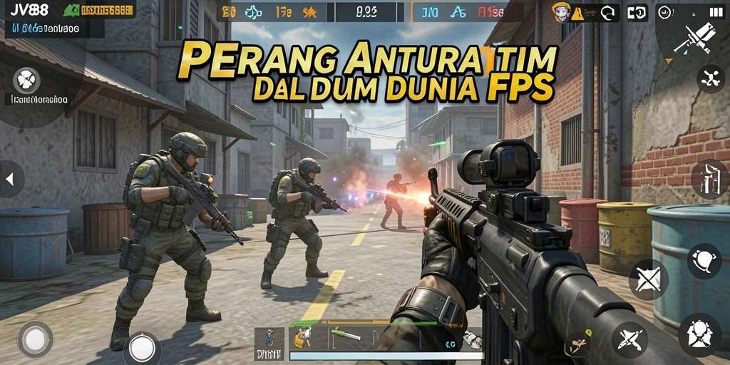 Tampilan gameplay JV88 yang intens dan mendebarkan.