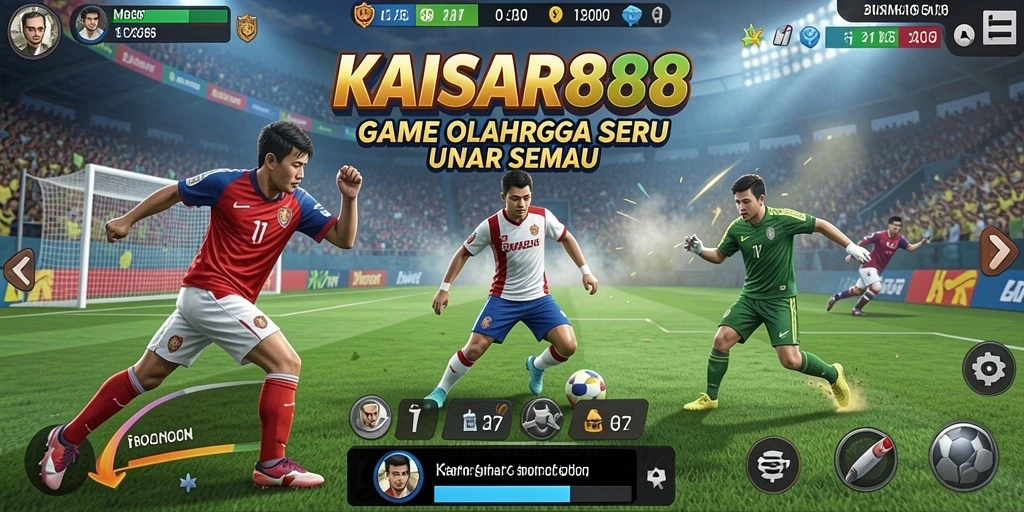 Tampilan seru dari gameplay KAISAR888 dengan aksi olahraga yang intens.