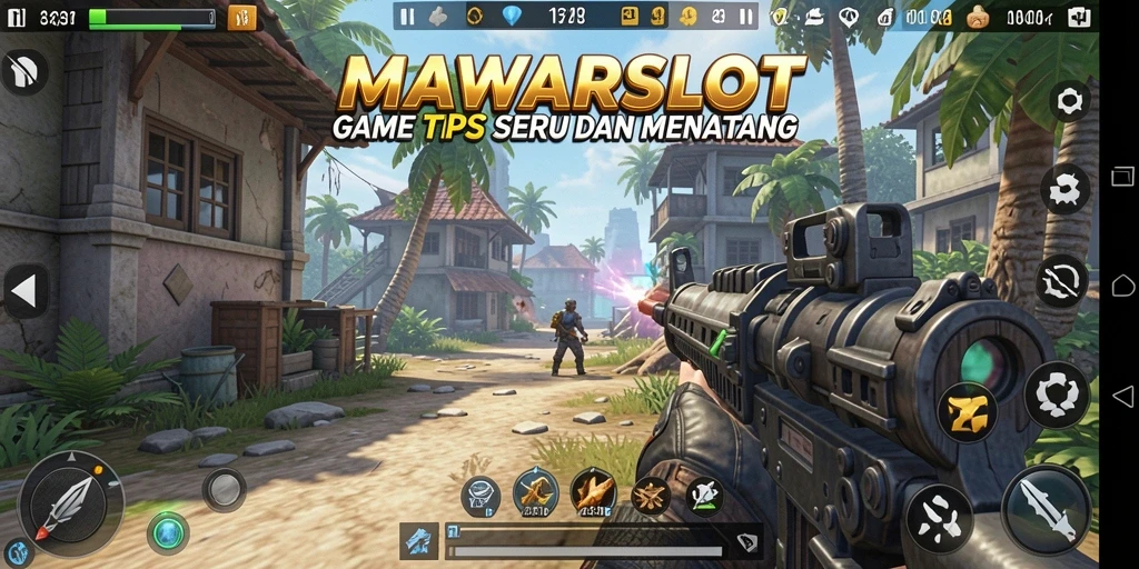 Tampilan gameplay MAWARSLOT yang penuh aksi dan strategi TPS.