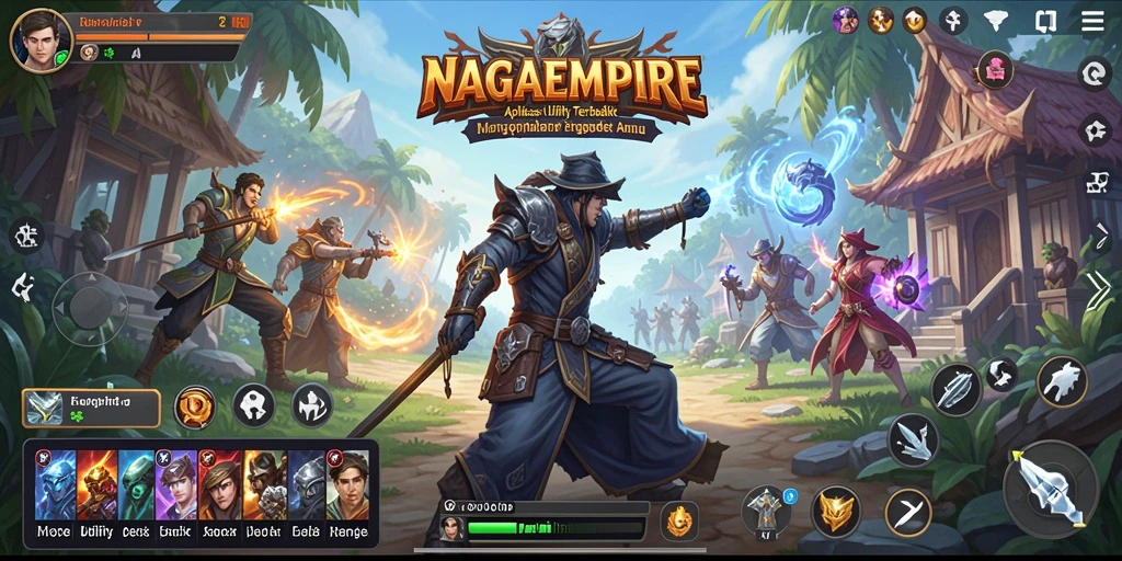 Tampilan antarmuka NAGAEMPIRE yang menarik dan mudah dipahami.