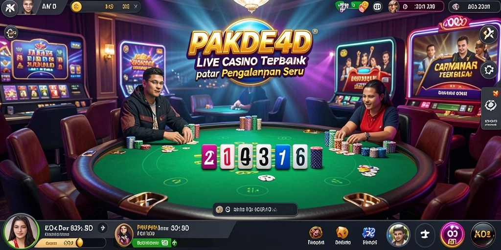 Gameplay seru PAKDE4D dengan dealer langsung di Live Casino.