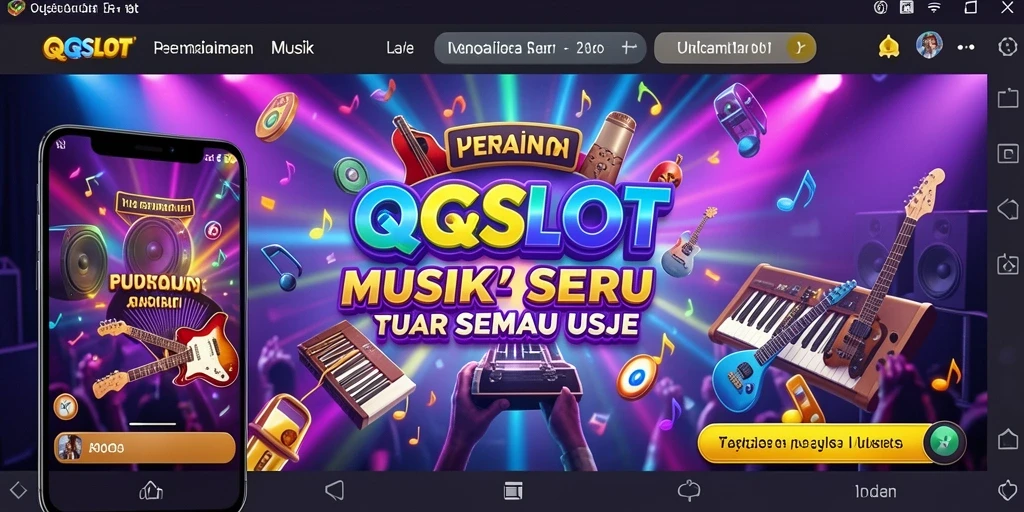 Tampilan gameplay QQSLOT menampilkan interaksi musik yang seru.