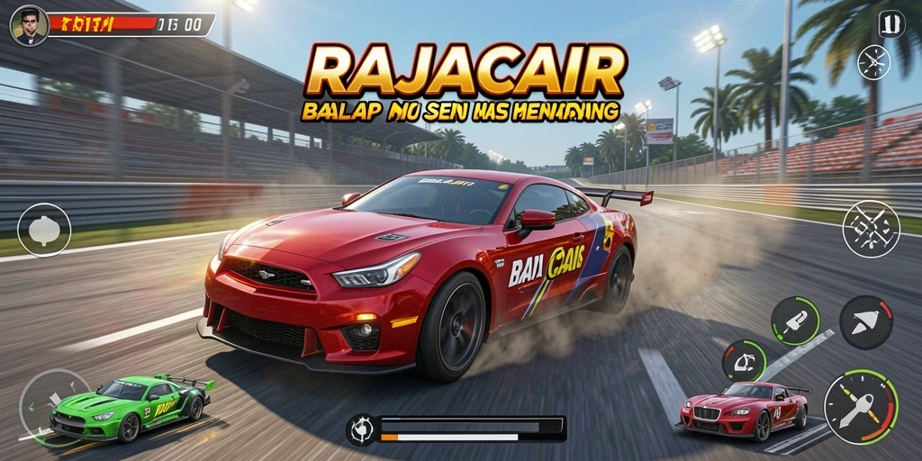 Gameplay balap seru dengan mobil kustomisasi yang beragam.