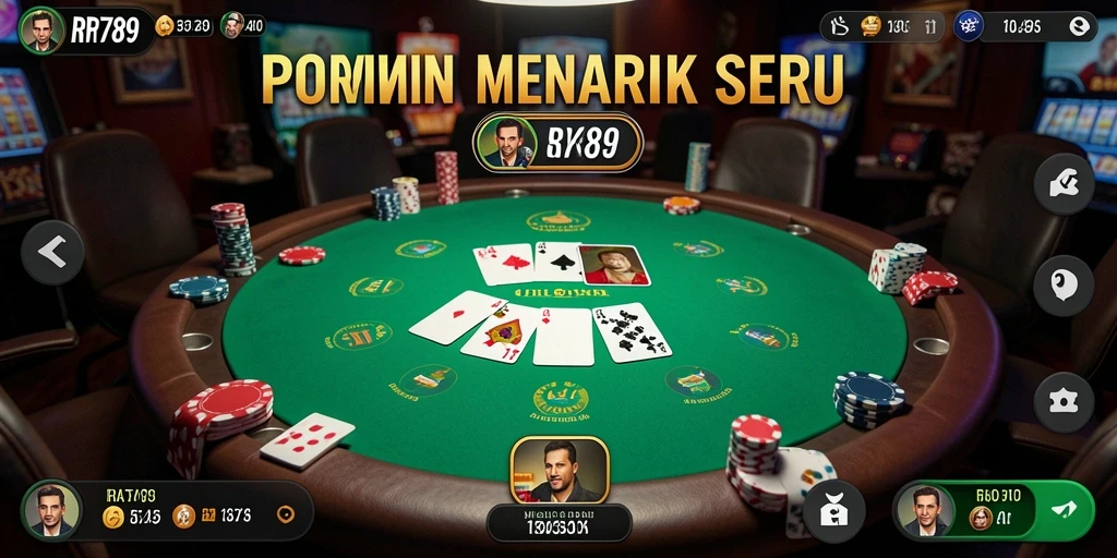 Tampilan gameplay Poker yang menarik dan realistis di RR789.