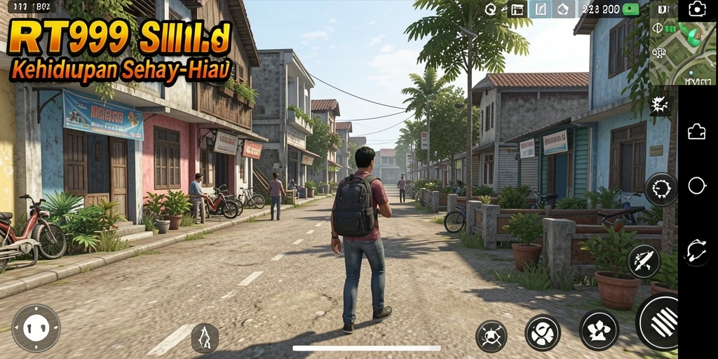 Tampilan gameplay RT99 yang menarik dengan interaksi sosial.