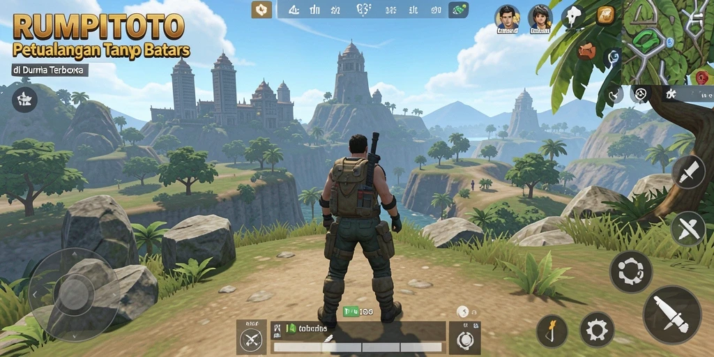 Tampilan gameplay RUMPITOTO dengan petualangan Open World yang menakjubkan.