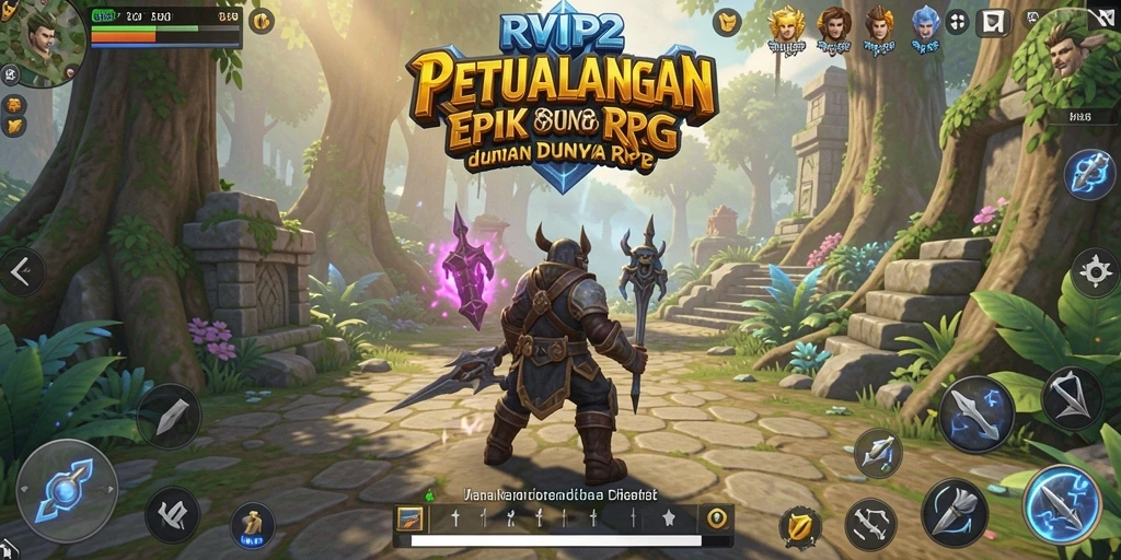 Tampilan gameplay RPG yang epik di RVIP2 dengan petualangan seru.