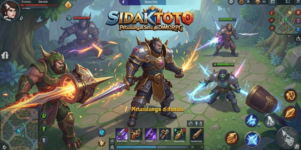 Tampilan gameplay seru dari SIDAKTOTO yang menampilkan aksi petualangan MMORPG.