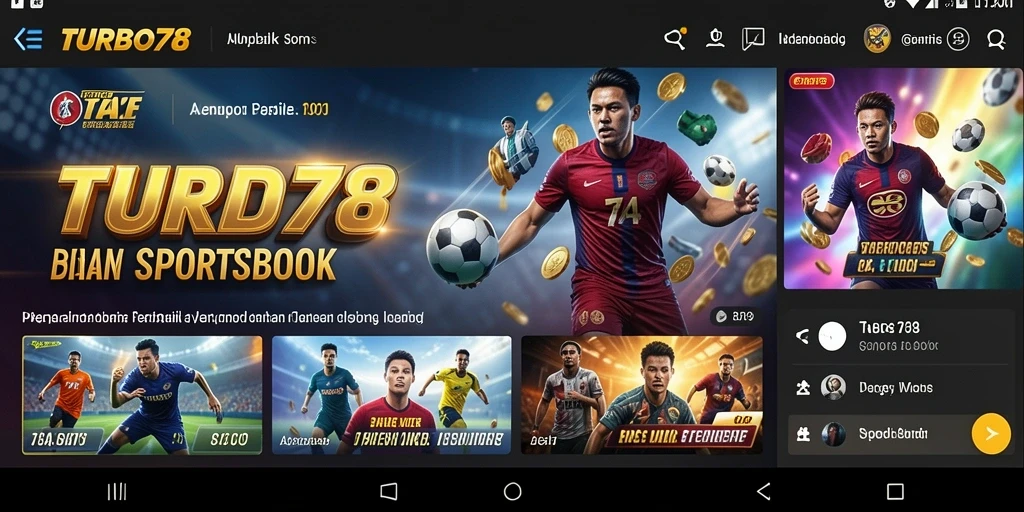 Tampilan gameplay Sportsbook yang menarik di TURBO78.
