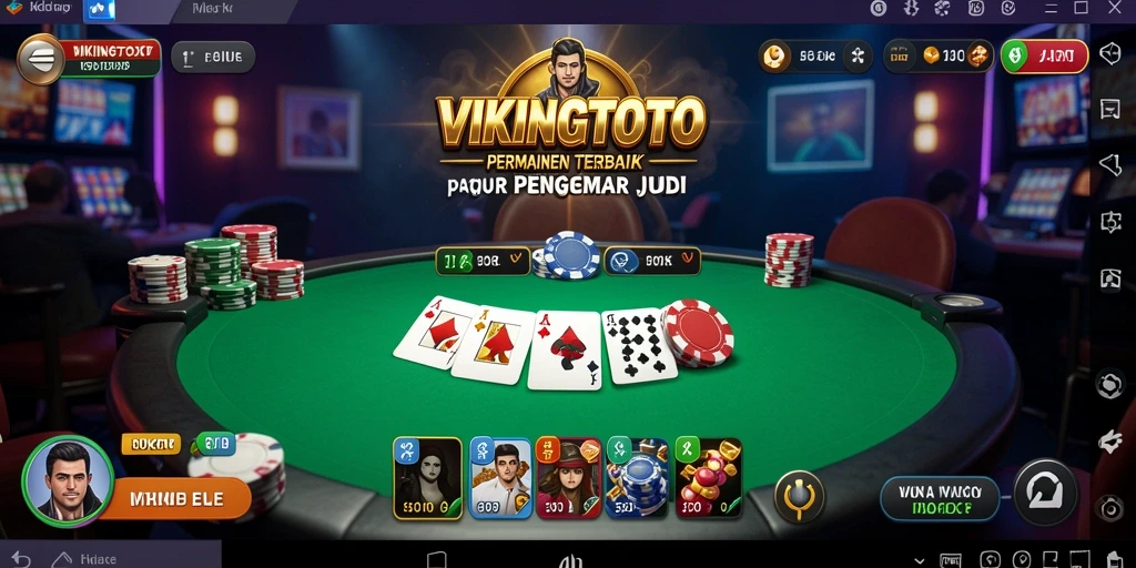 Screenshot VIKINGTOTO menunjukkan pemain sedang asyik bermain poker.