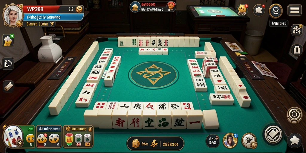 Tampilan gameplay Mahjong di WP888 dengan desain menarik dan interaksi yang menyenangkan.