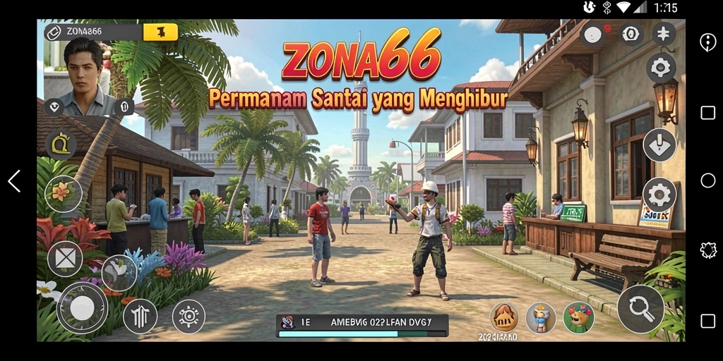 Gambaran gameplay ZONA66 yang menghibur dan penuh warna.